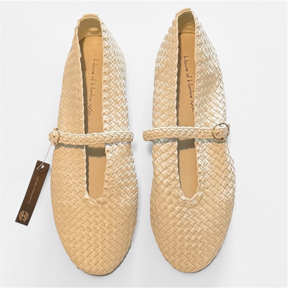 NWOB House of Harlow Bistro Woven Mary-Jane in Vegan Wheat Leather - Women's 10